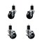 Service Caster 3'' SS Soft Rubber Wheel Swivel 1-3/4'' Expanding Stem Caster Set 2 Brakes, 4PK SCC-SSEX20S314-SRS-2-TLB-2-134 - alternate 1
